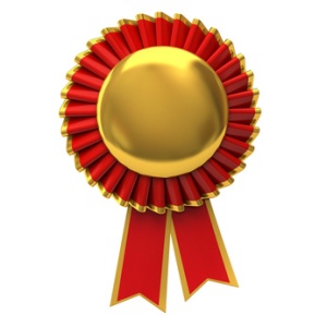 Blank award ribbon rosette